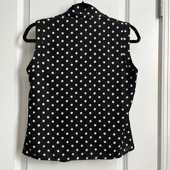 Anne Klein Polka Dot Sleeveless Blouse XSP - Picture 4 of 8